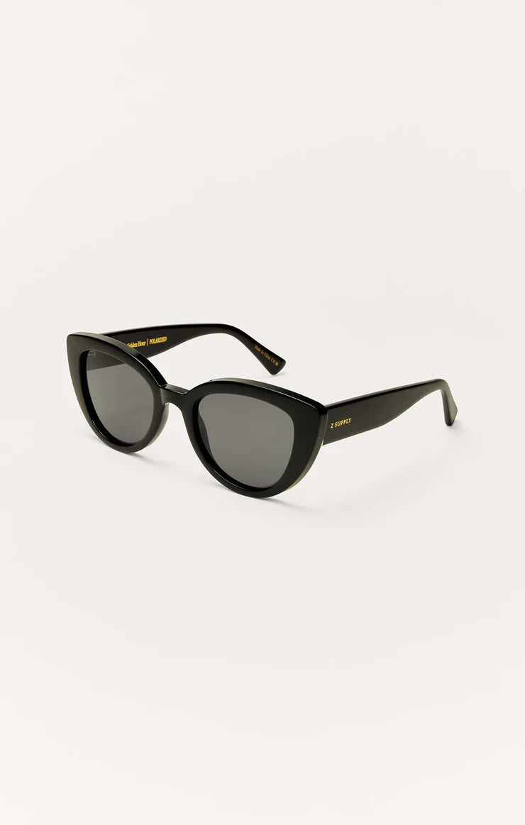 large oval black sunglasses