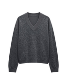 v-neck grey sweater