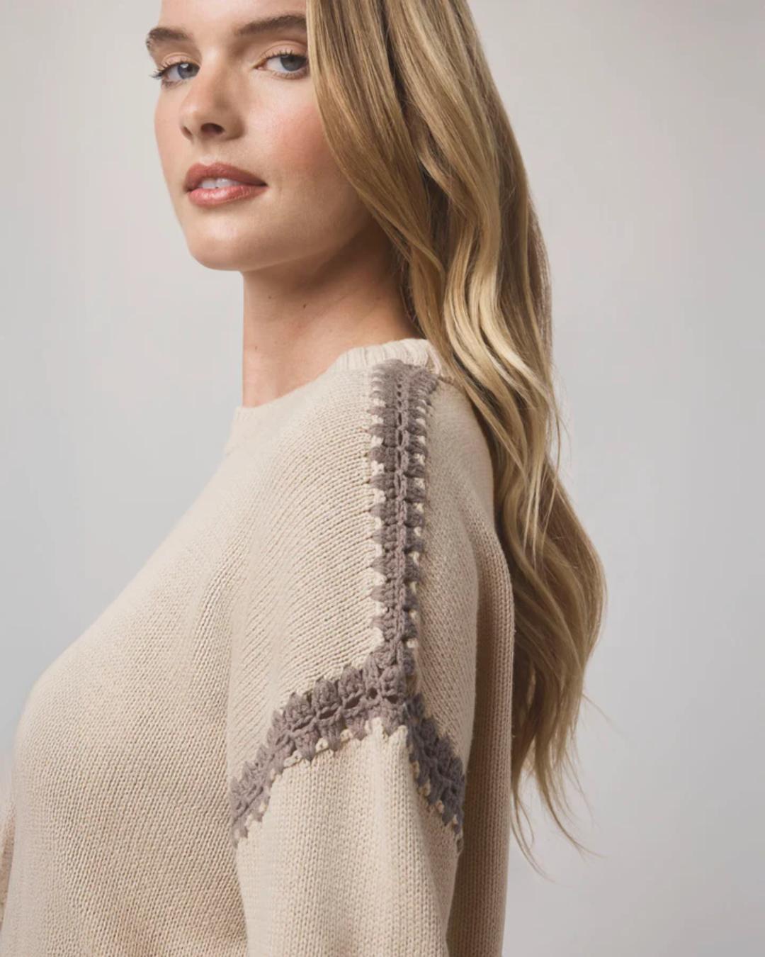 beige knit sweater