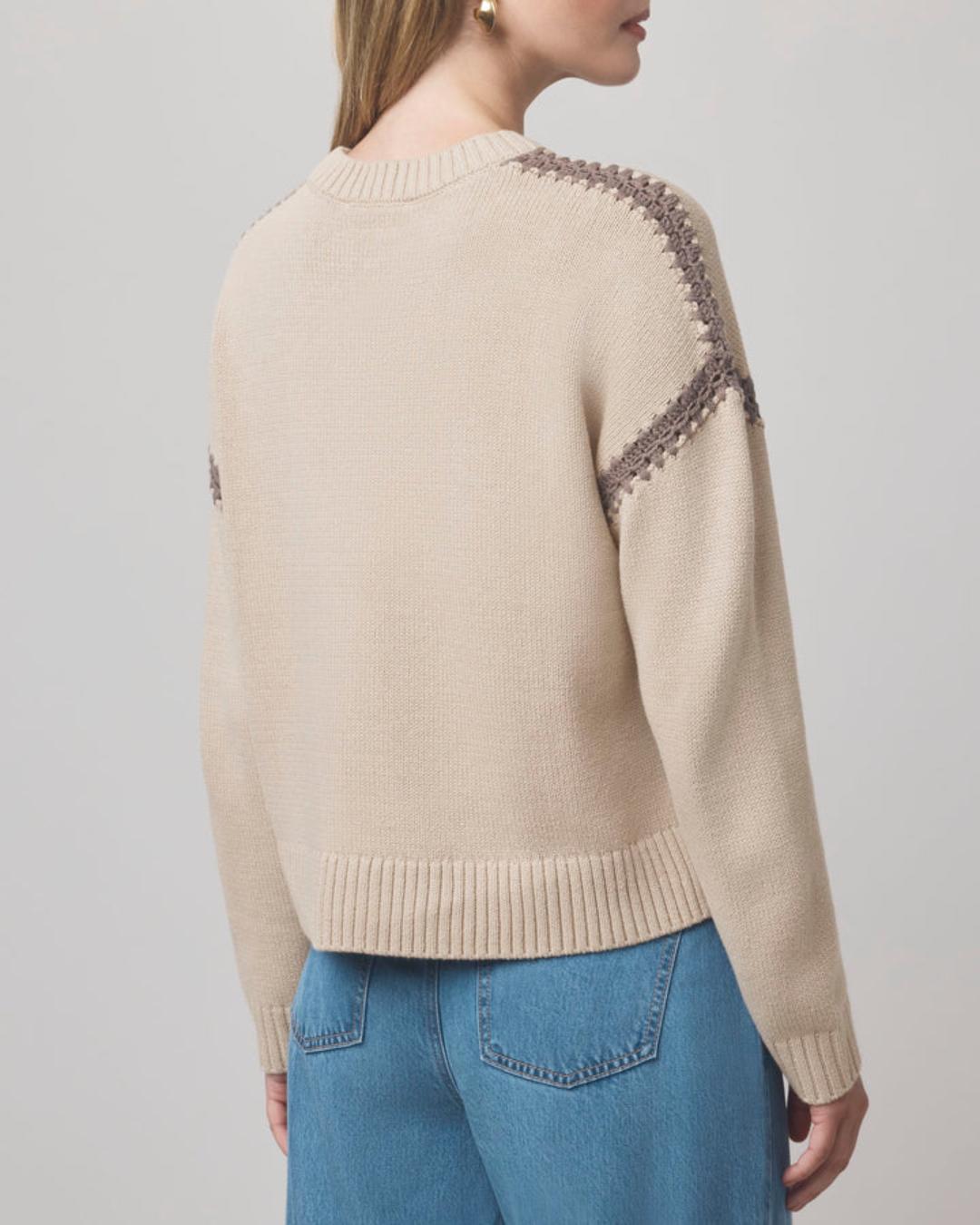 beige knit sweater