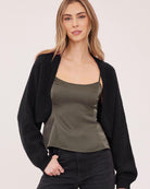 black crop cardigan