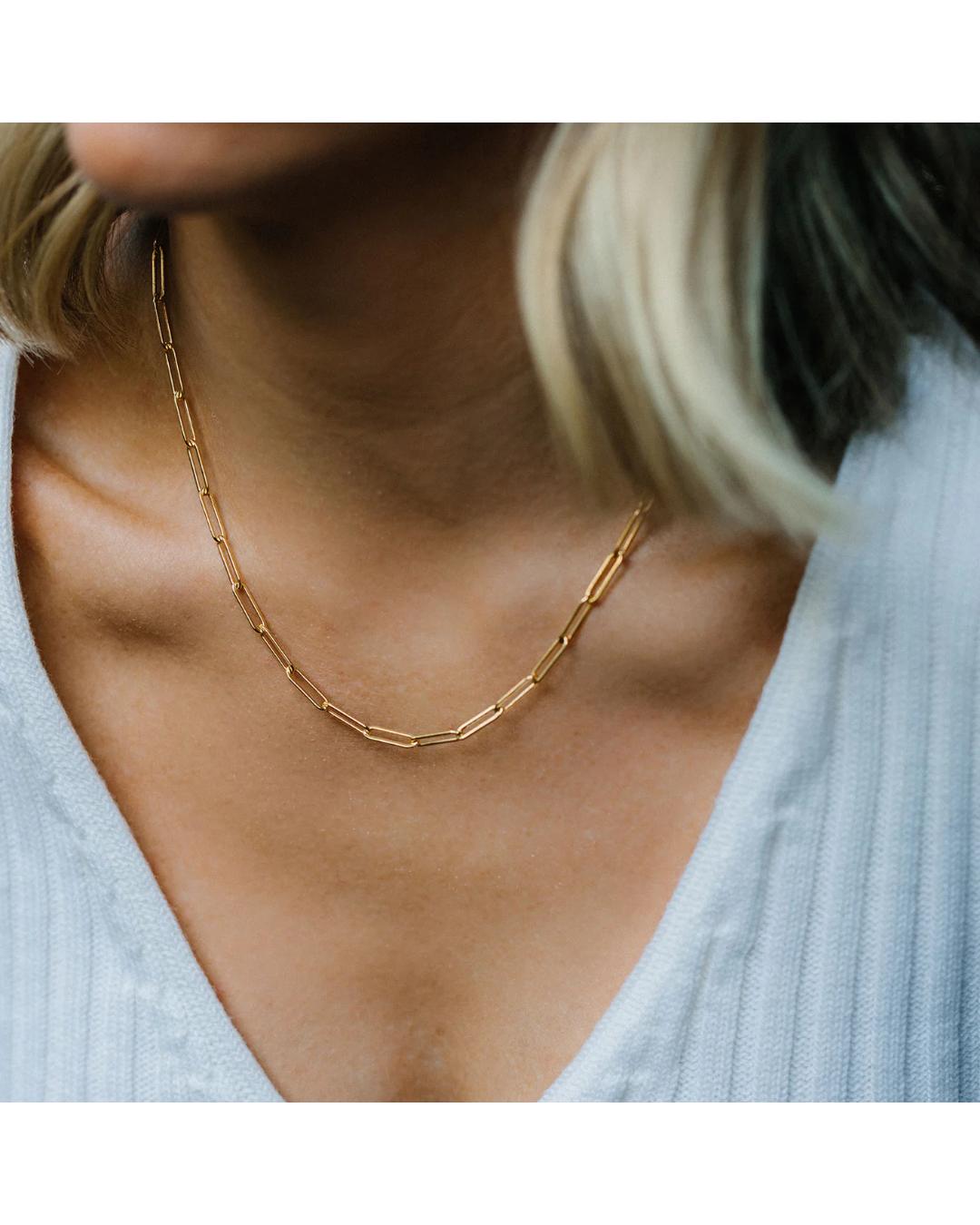chain link gold necklace