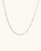 chain link necklace in silver