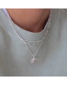 chain link necklace in silver