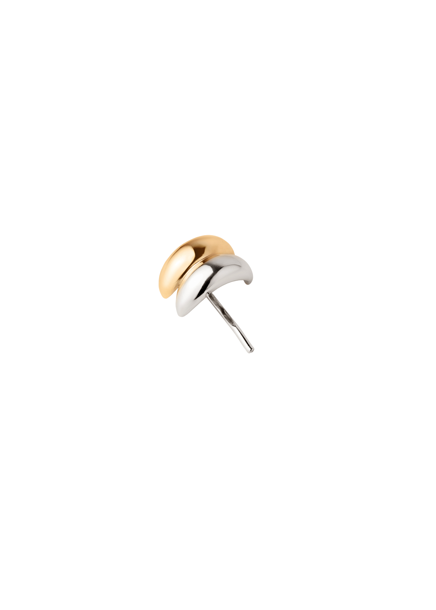 hair cuff in gold and silver