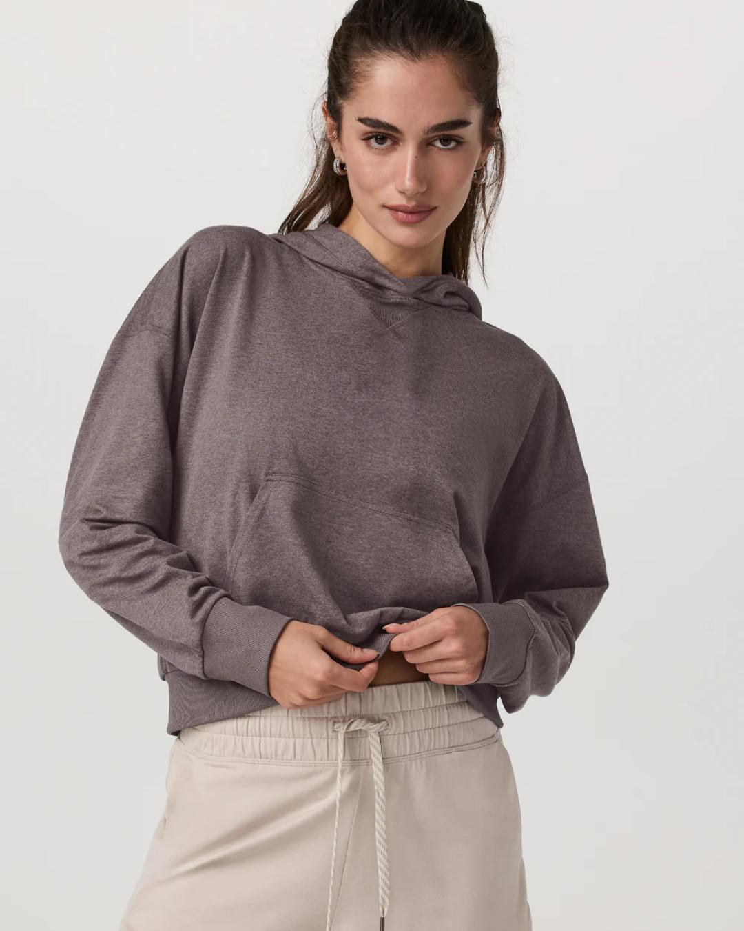 purple heather pullover hoodie