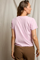 basic pink tee
