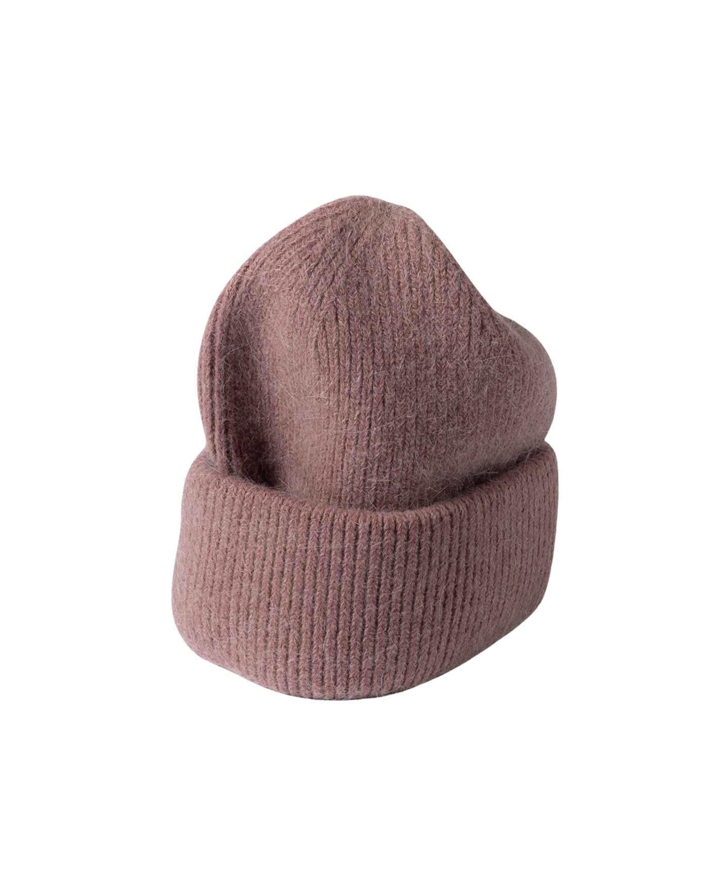 knit winter hat in brown