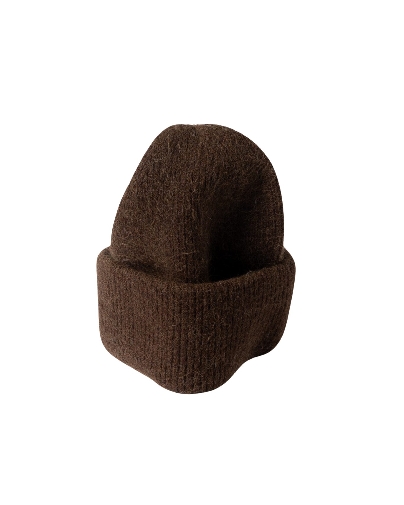 brown knit hat