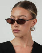 oval transparent brown frame sunglasses