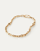 gold chunky link necklace with hearts