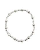 beaded silver bracelet 