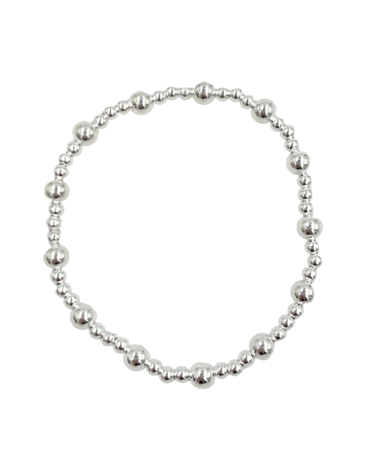 beaded silver bracelet 