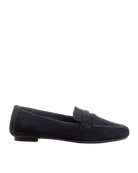 navy suede loafer shoe