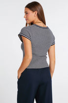 short sleeve t-shirt with stripes