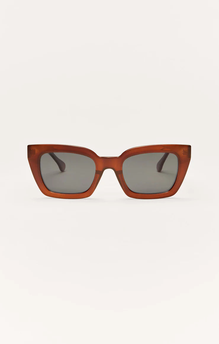 brown rectangular sunglasses