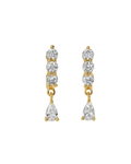 drop diamond earring in gold