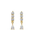 drop diamond earring in gold