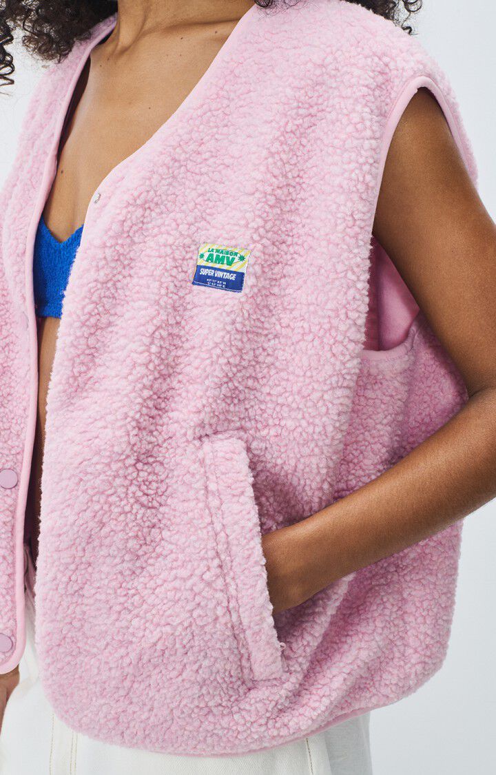 pink sleeveless vest