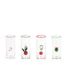 holiday set of four shot glasses