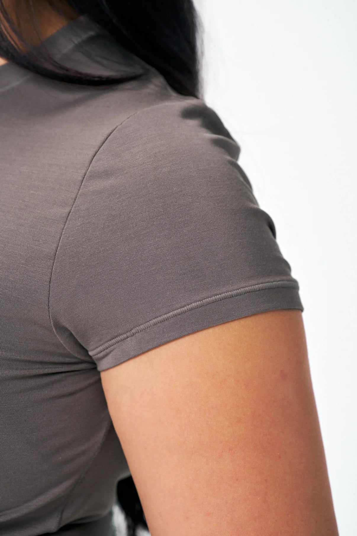 short sleeve tee in light brown