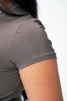 short sleeve tee in light brown