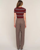 brown plaid dress pant