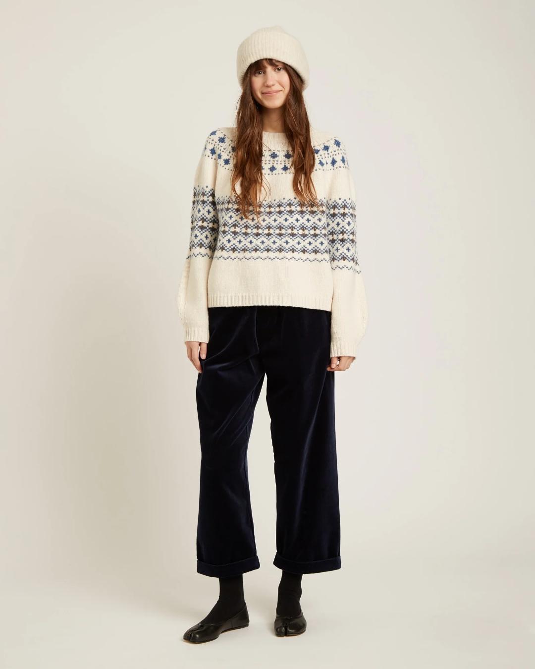 fair isle sweater in a cream