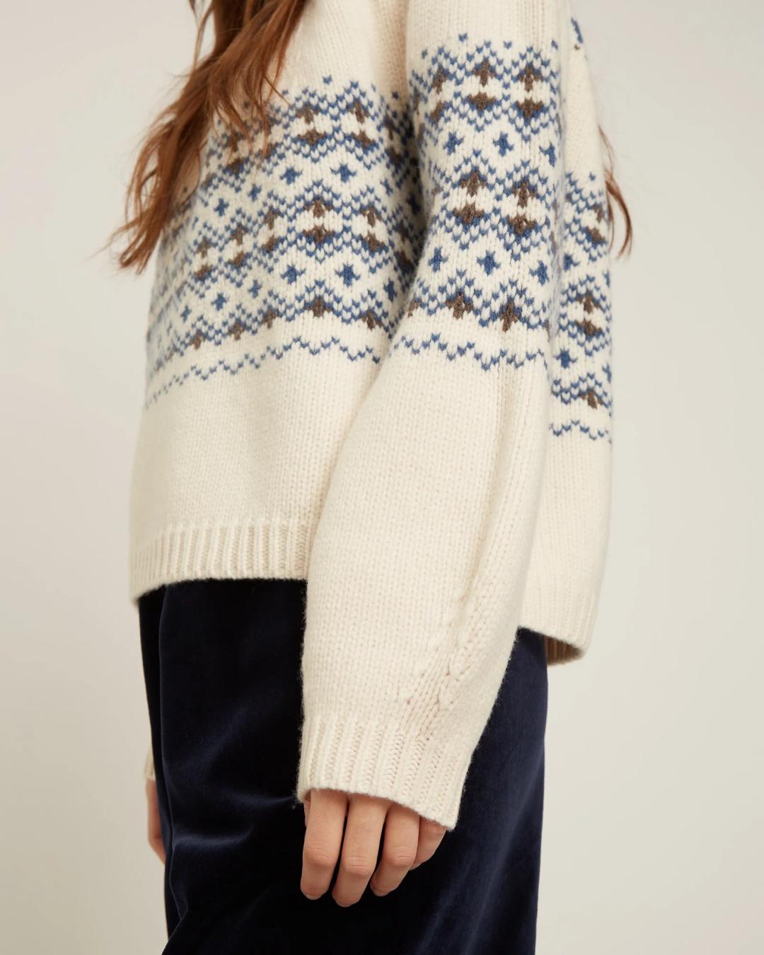 fair isle sweater in a cream
