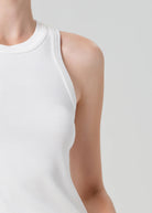 white ribbed tank top
