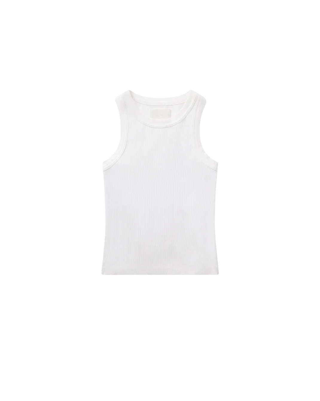 white ribbed tank top