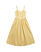 yellow midi dress