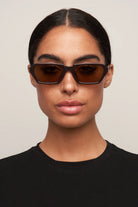 rectangular black sunglasses