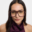 brown aviator reading glasses