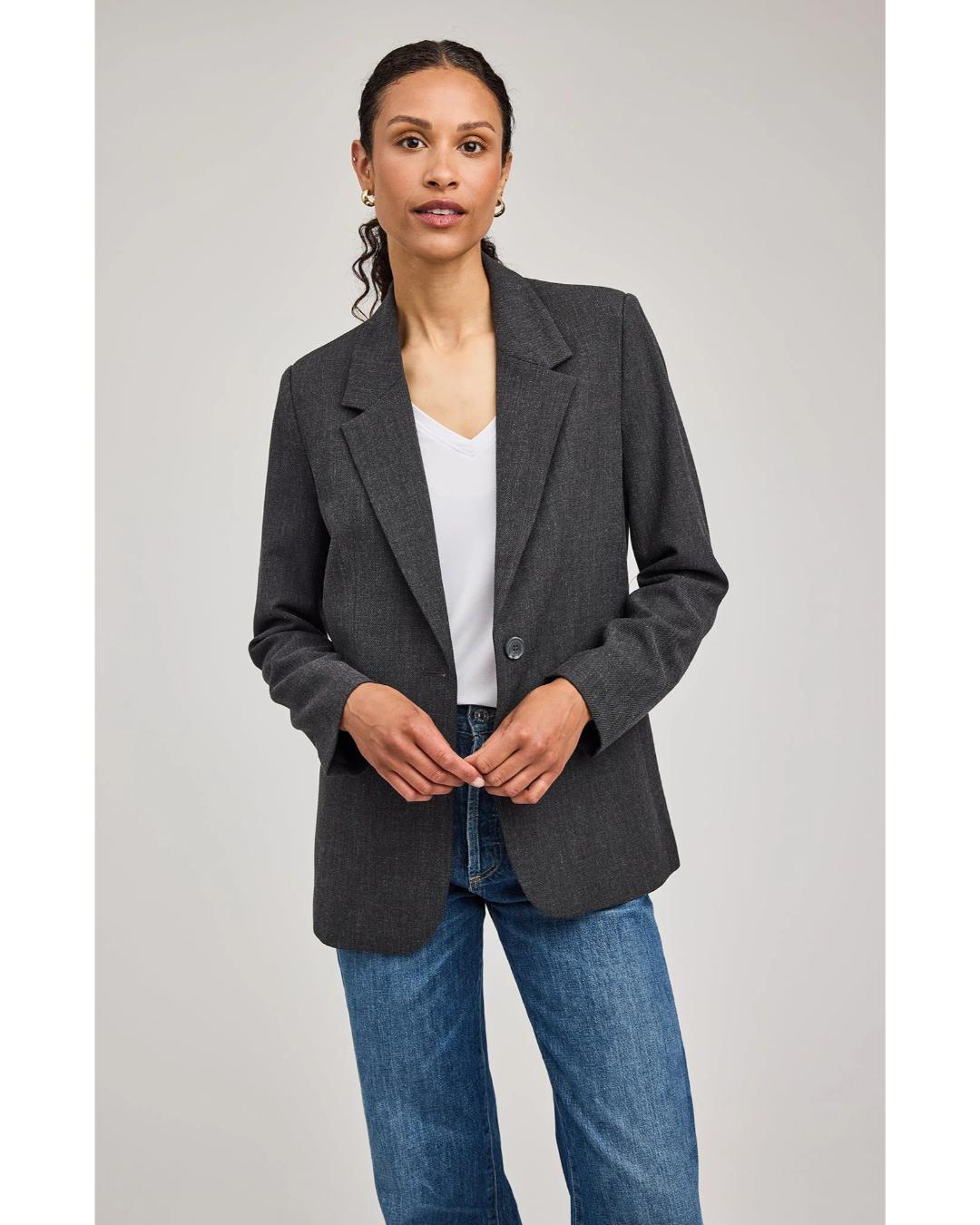dark grey blazer