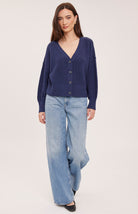 navy knit cardigan 