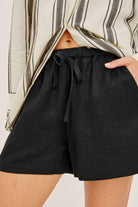 black shorts