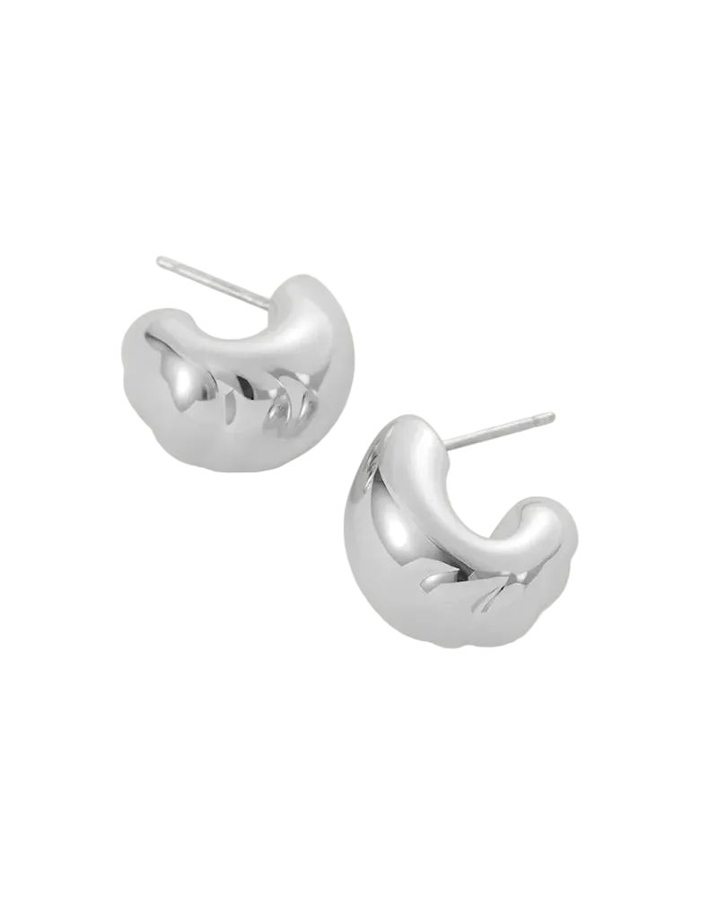 chunky silver hoops