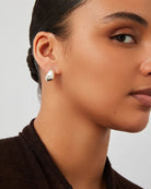 chunky silver hoops