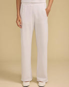 wide leg off white sweatpant