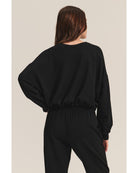 black fleece sweatshirt