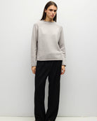 cream knit sweater with roll neck