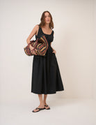 black midi dress 