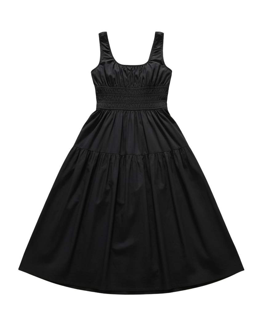 midi dress in black