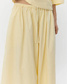 midi a line skirt in yellow
