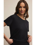 black ribbed t-shirt 