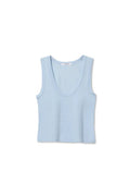 scoop crop tank in light blue