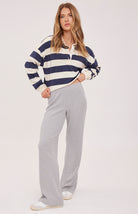 grey wide leg lounge pant