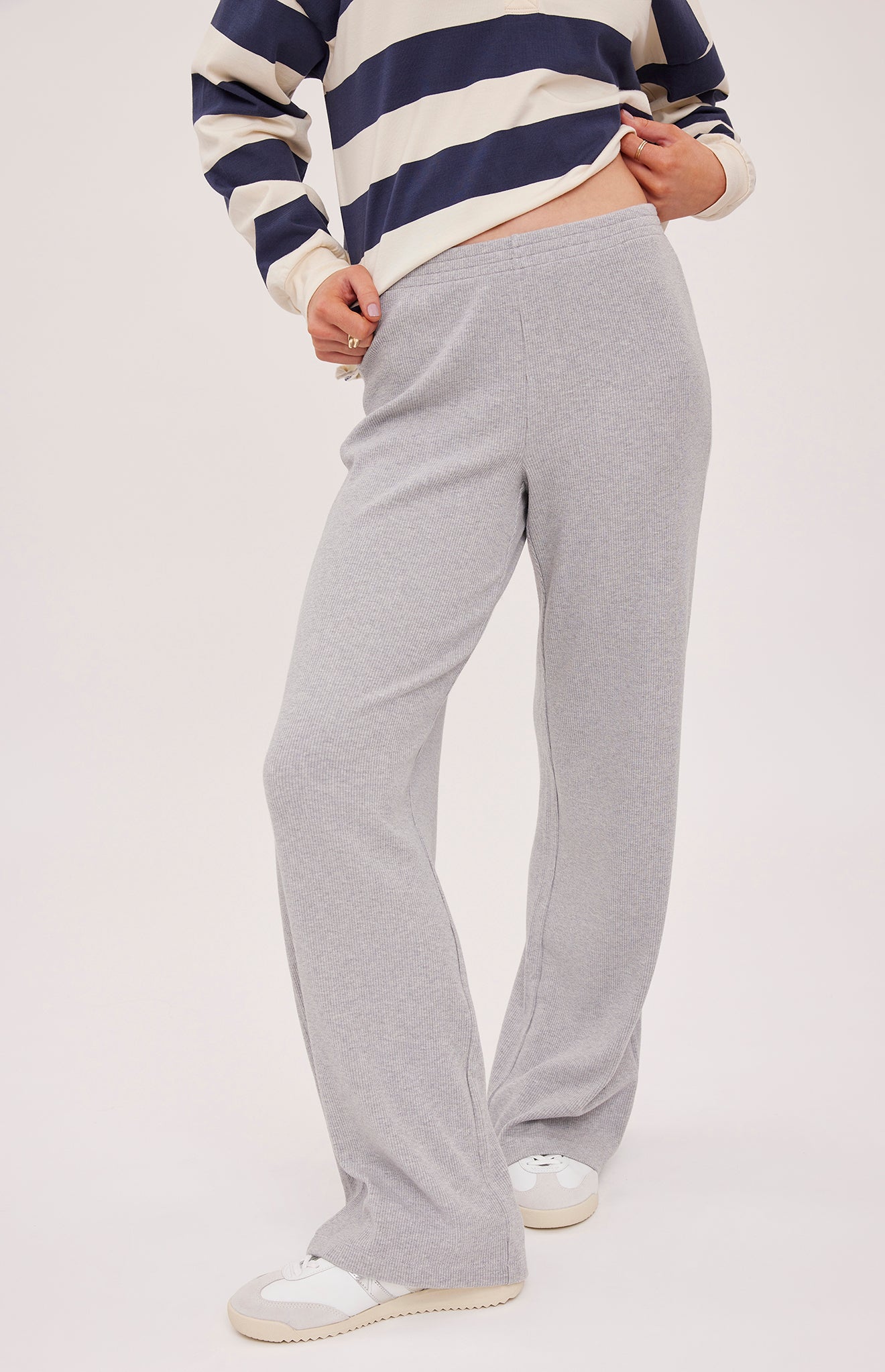 grey wide leg lounge pant