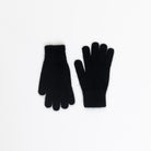 black knit gloves